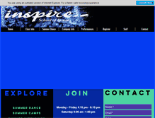 Tablet Screenshot of inspireschoolofdance.com